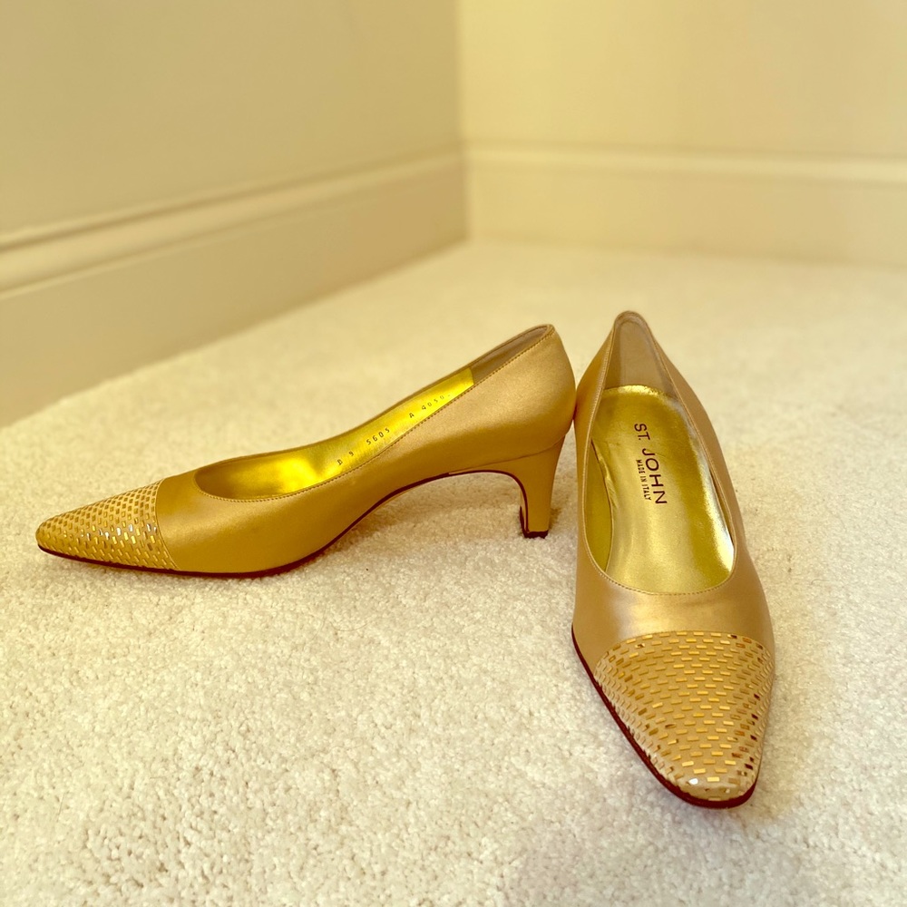 Brand New St. John gold pumps.